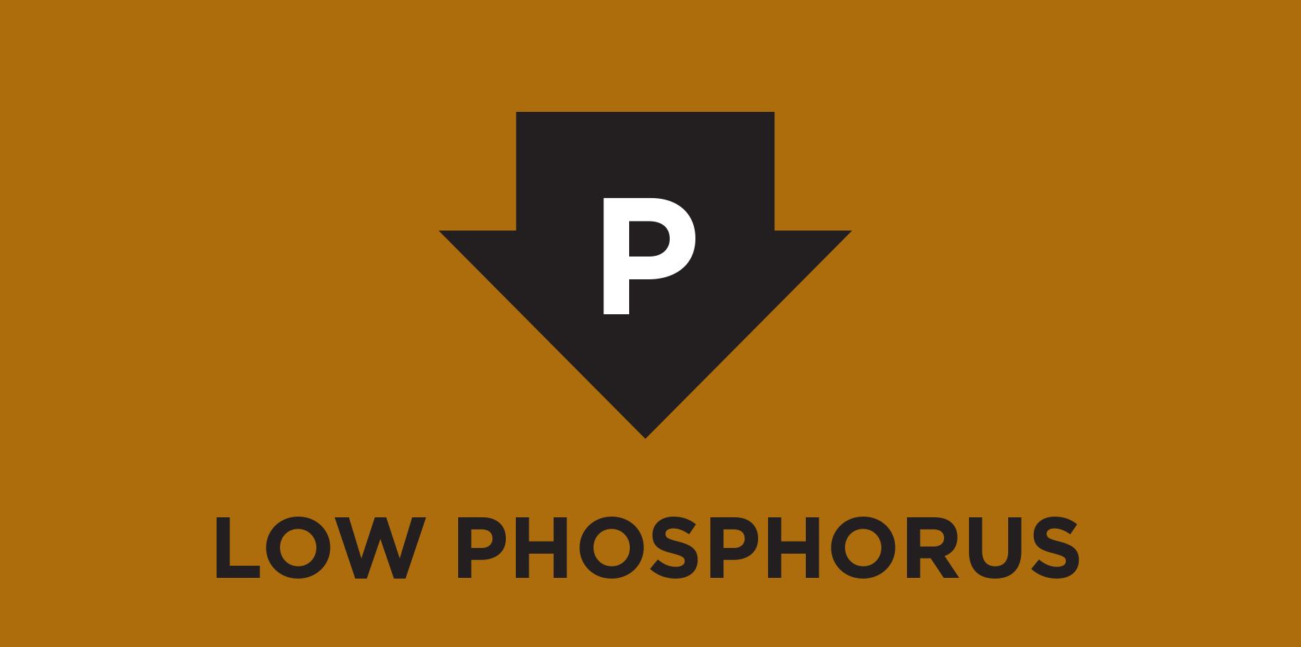 Niedriger Phosphorgehalt